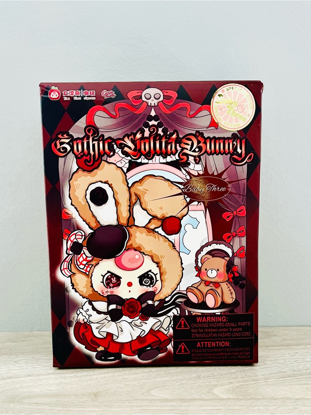 Baby Three Gothic Lolita Bunny Vinyl Plush Pendant - Momo Whisperveil - Picture 3 of 6